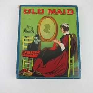 Antique Milton Bradley Old Maid Card Game 4114 Complete Box & Instructions RARE